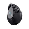 Ratón Inalámbrico Trust Ergonómico Recargable Voxx / Diseño Vertical / 1200-2400 Dpi / 9 Botones / Negro / 23731-02