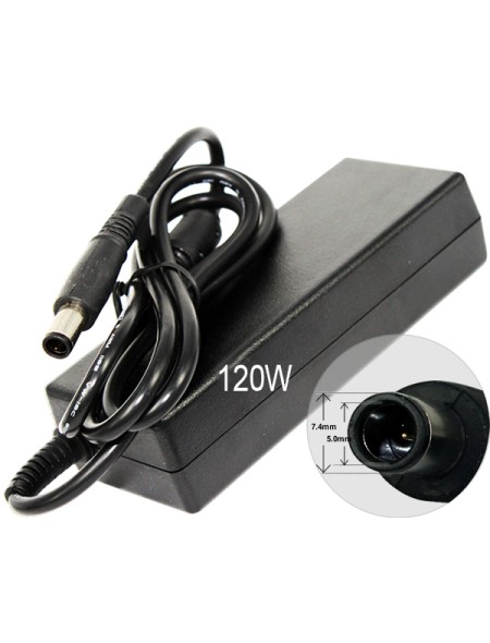 Cargador compatible para portátil HP/Compaq 120W 18.5V 6.5A 7.4 mm x 5.0 mm pin central / M-127