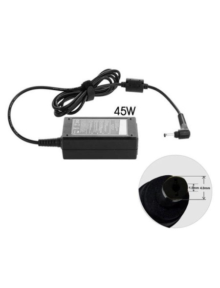 Cargador para portátil Toshiba 45W 19V 2.37A 4.0 mm x 1.7 mm / M-220