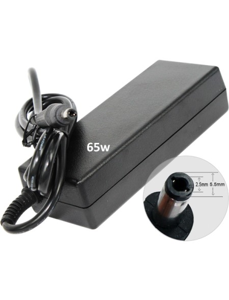 Cargador para portátil Acer / Asus / Toshiba 65W 19V 3.42A 5.5 mm x 2.5 mm / 3452