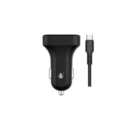 Cargador de coche-mechero con cable Micro USB / 2xUsb / 12w / 5v 2.4a / A6260  / Negro / One+