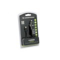 Cargador de coche-mechero con cable Type-C / 2x Usb / 15.5w / Negro / Carden05b / Conceptronic