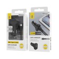 Cargador de coche-mechero con cable Type-C / 2xUsb / 5v 2.4a / A6264 / Negro / One+