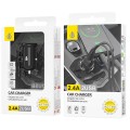 Cargador de coche-mechero Usb x2 / 12w / Negro / Proteo A5785 / One+