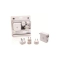 Kit de viaje universal Cargador red Usb + Coche Mechero / 15.5w / UK - USA - EU / CUSBCHARKIT / Conceptronic