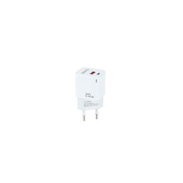 Cargador de red Usb + Type-C / 20W / Blanco / TQWC-QCPD20WT / Tooq