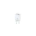 Cargador de red Usb + Type-C / 20W / Blanco / TQWC-QCPD20WT / Tooq