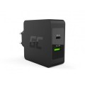 Cargador de red Usb + Type-C / 45w / Negro / Char10 / Greencell / CHAR10