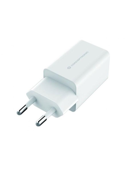Cargador de red Usb x2 / 12w / Blanco / Althea Mini / Conceptronic / ALTHEA06W
