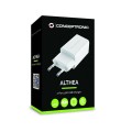 Cargador de red Usb x2 / 12w / Blanco / Althea Mini / Conceptronic / ALTHEA06W