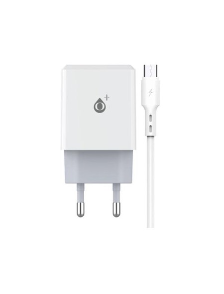 Cargador de red Usb x2 + Cable Microusb / 12w / Blanco / A6197 / One+