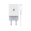 Cargador de red Usb x2 + Cable Microusb / 12w / Blanco / A6197 / One+