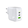 Cargador de red Usb x3 / 65w / Blanco / Chargc08w / Greencell