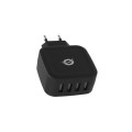 Cargador de red Usb x4 / 25w / Negro / Althea / Conceptronic / ALTHEA04B
