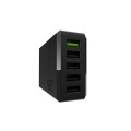 Cargador de red Usb x5 / 52w / Negro / Chargc05 / Greencell / CHARGC05