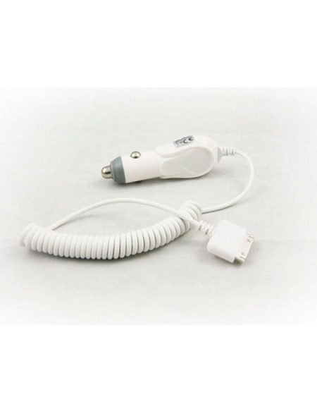 Cargador de coche-mechero con cable iPhone 4  / 5v 1.5a / Blanco / Mtk