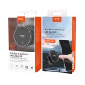 Cargador Inalámbrico QI / 15W / con soporte magnetico para rejilla aire coche / Te5019 / Negro / Mtk