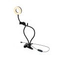Anillo de Luz Led Mini Tree 2 en 1  Nr9102 Con pinza Soporte Flexible Movil 3 Modos de luz / 2901022