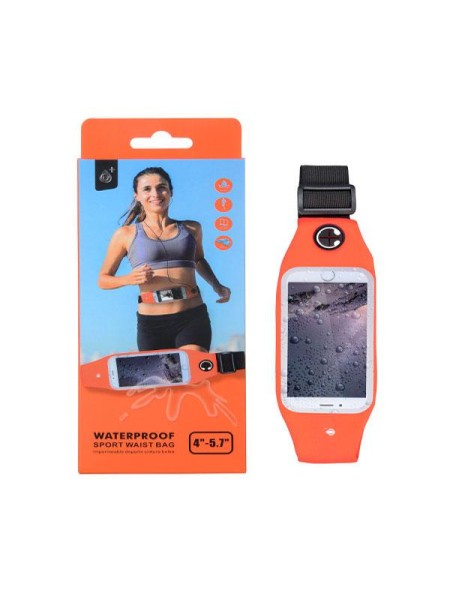 Cinturon smartphone impermeable running naranja / J7043