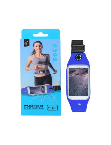 Cinturon smartphone impermeable running azul / J7043