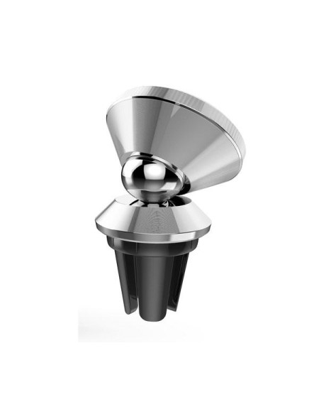 Soporte de coche para Movil magnetico rejilla Et797 / 360 Grados / Plata / Mtk