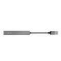 Hub 4 puertos USB 2.0 / Trust Halix / Aluminio / Diseño metalico y compacto  23786