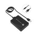Hub 4 puertos Usb 3.0 Conceptronic / HUBBIES11B / Cable 90 cm / Alimentado / Negro