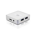 Hub 4 puertos Usb 3.0 Conceptronic HUBBIES03W / Alimentado (Incluye Cargador) /  Blanco