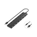 Hub 7 Puertos Usb 2.0 / Conceptronic Hubbies / Negro  HUBBIES08B