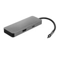 Hub adaptador Type-C a 1xUsb 3.0 / 2xUsb 2.0 / 1xType C / 1xHDMI / MicroSd / SD /