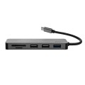 Hub adaptador Type-C a 1xUsb 3.0 / 2xUsb 2.0 / 1xType C / 1xHDMI / MicroSd / SD /