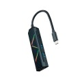 Hub Type-C 4 en 1 Nanocable / Conversor USB-C a 2xUSB-A / Type-C PD 100W / HDMI 4K / Iluminacion Led / 10.16.0401