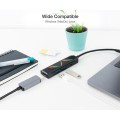 Hub Type-C 4 en 1 Nanocable / Conversor USB-C a 2xUSB-A / Type-C PD 100W / HDMI 4K / Iluminacion Led / 10.16.0401