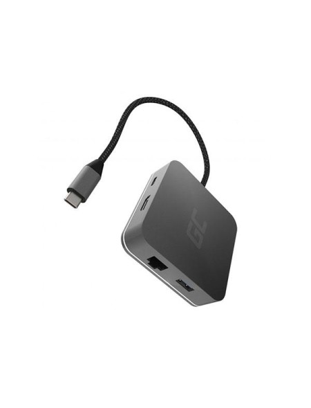 Hub Type-C a 3xUSB 3.0 / 1xHDMI / 1xType-C / 1 RJ45 GIGABIT GREENCELL / AK61