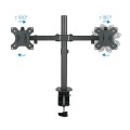 Soporte de mesa para 2 Monitores/Tv 13-32 Pulgadas / Giratorio e inclinable / 2 Brazos / Db1232tn-b