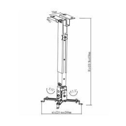 Soporte proyector techo pj2012t-w inclinable blanco