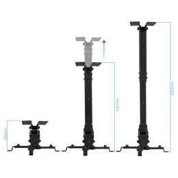 Soporte proyector techo pj2012t-b inclinable Negro