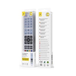 Mando a distancia TV Universal 9 en 1 / R6653 / Plata / One+