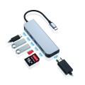 Hub Adaptador Type-C 6 en 1 Conceptronic / Hdmi - 2x Usb 3.0 - Lector SD - MicroSD - Type-C PD 60w /  DONN02G