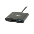 Hub Adaptador 3 en 1 Conceptronic  / Type-c a Hdmi  / Type-c Pd / Usb 3.0 / DONN01B