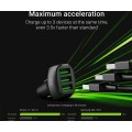 Cargador de coche-mechero Usb x3 / 54w / Negro / Greencell / CADGC01
