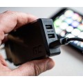 Cargador de red Usb x3 / 30w / Negro / Chargc03 / Greencell