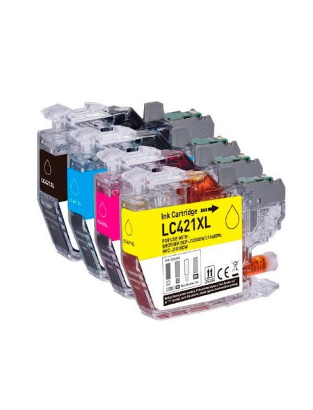 Tinta genérica para BROTHER LC421 XL Amarillo