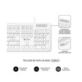 Teclado Usb Subblim Business Slim Silencioso / Blanco / SUBKBC-0SSK51