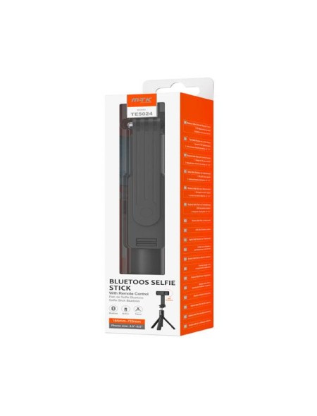 Palo Selfie Bluetooth 4.2 con mando TE5024 / Tripode / Smartphones 3.5-6.5 Pulg. / 18.5cm a 72.5cm / Negro