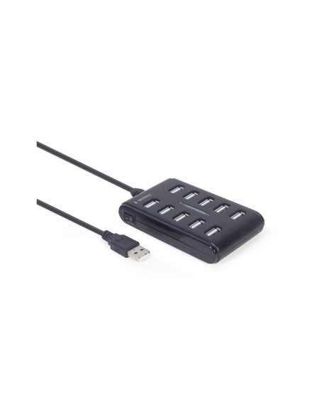 Hub 10 Puertos Usb 2.0 / Gembird / Negro / UHB-U2P10P-01