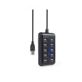 Hub 10 Puertos Usb 2.0 / Gembird / Negro / UHB-U2P10P-01
