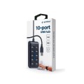 Hub 10 Puertos Usb 2.0 / Gembird / Negro / UHB-U2P10P-01