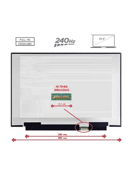 Pantalla para portátil LED 15.6