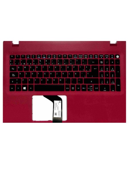 Top case + Teclado compatible para portátil ACER E5-522 / E5-573 Rojo 6B.MVSN7.022